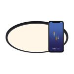 Nordlux Oja Smart 29 Taklampe Metall Svart 15W 1600lm - 827-865 Innstillbar Hvit | 294mm - Wifi og Blåtooth Dimbar