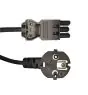 Noxion GST - Kompatibel Strømforsyningskabel Svart - Female + Schuko Europlug - 3m - 3 pole 0.75mm2