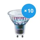 Fordelspakning 10x Philips MASTER LED Spot ExpertColor GU10 PAR16 3.9W 280lm 36D - 930 varm hvit | beste fargegjengivelse - dimbar - erstatter 35W