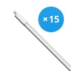 Fordelspakning 15x Bright Choice LED Lyslister Vanntett 17W 1870lm - 840 Kald Hvit | 120cm