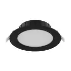 Noxion LED Downlight Hera Flat Innfelt Svart 15W 1500lm 80D - 827-830-840 CCT | 168mm - Utskjæring 144mm